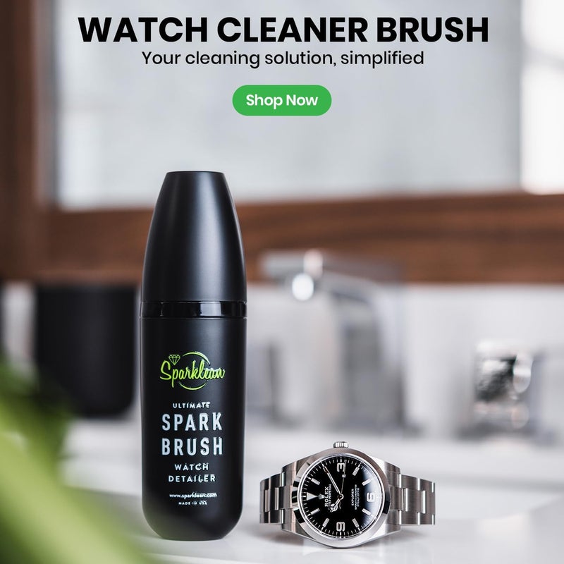 SPARKLEAN Sparkbrush Premium Watch Cleaner Kit - Ultimate Watch Cleaning Brush with Ultra-Fine Bristles - Watch Polishing Kit for All Metals - Premium Watch Cleaning Kit to Remove Dirt & Grime on Watches - Image 2